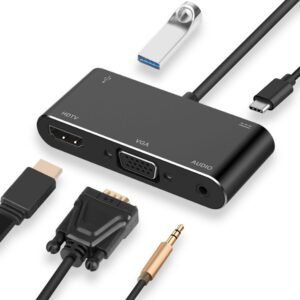 Onten Dual Display Port HDMI/VGA/Audio/USB 3.0 Hub With PD Charger